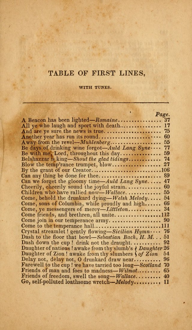 Temperance Hymn Book and Minstrel: a collection of hymns, songs and odes for temperance meetings and festivals page 119