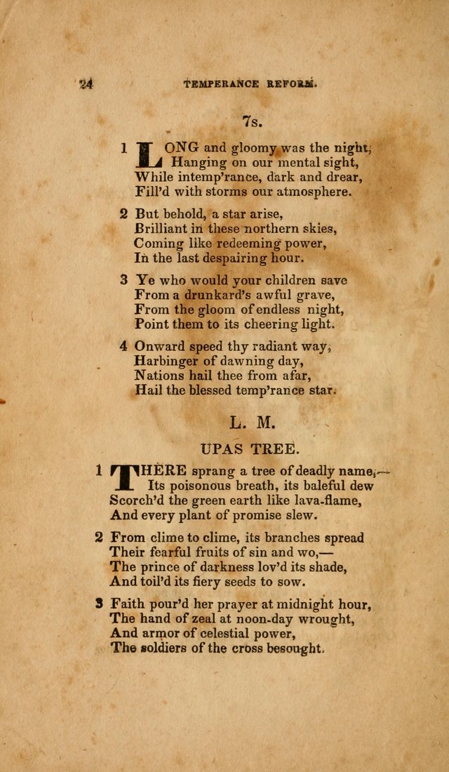 Temperance Hymn Book and Minstrel: a collection of hymns, songs and odes for temperance meetings and festivals page 24