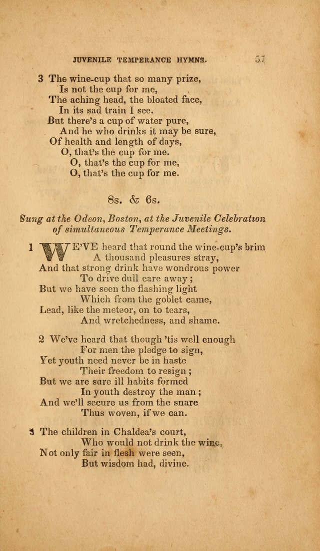 Temperance Hymn Book and Minstrel: a collection of hymns, songs and odes for temperance meetings and festivals page 57