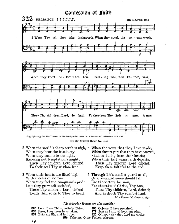 The Hymnal : published in 1895 and revised in 1911 by authority of the General Assembly of the Presbyterian Church in the United States of America : with the supplement of 1917 page 435