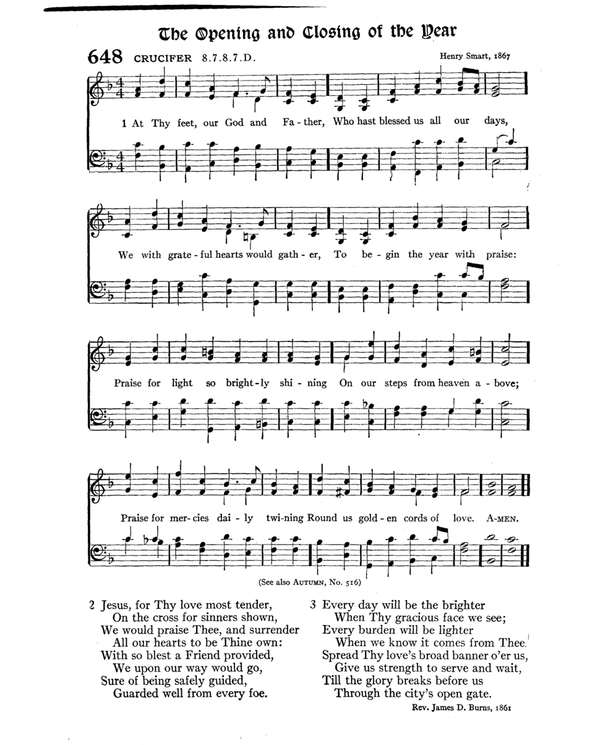 The Hymnal : published in 1895 and revised in 1911 by authority of the General Assembly of the Presbyterian Church in the United States of America : with the supplement of 1917 page 852