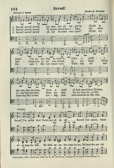 Tabernacle Hymns: Number Five page 172