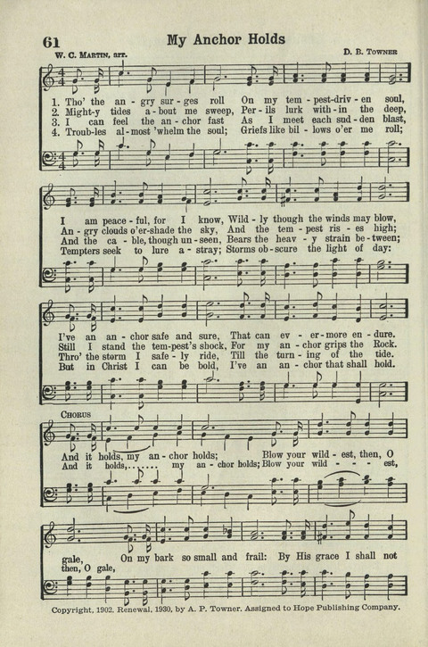 Tabernacle Hymns: Number Five page 58