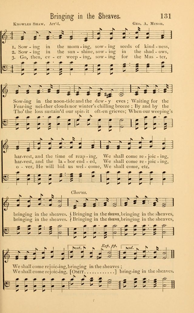 Temperance Rallying Songs: consisting of a large variety of solos, quartettes, and choruses, suited to every phase of the great temperance reformation page 131