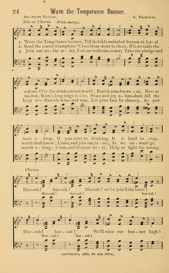 Temperance Rallying Songs: consisting of a large variety of solos, quartettes, and choruses, suited to every phase of the great temperance reformation page 24