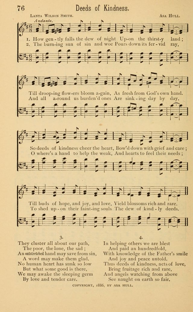 Temperance Rallying Songs: consisting of a large variety of solos, quartettes, and choruses, suited to every phase of the great temperance reformation page 76