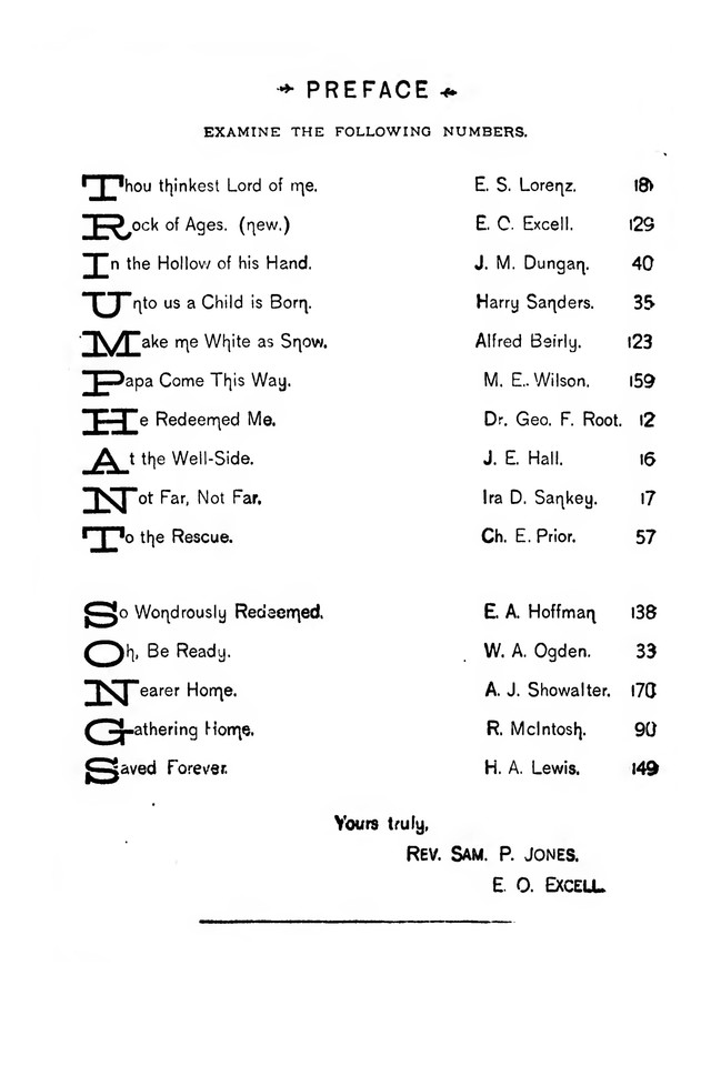 Triumphant Songs No.1 page i