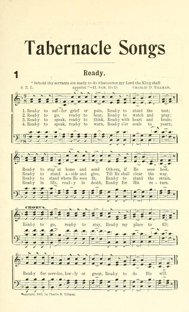 Tabernacle Songs page 6