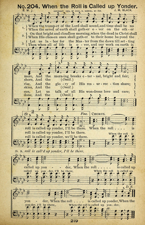 Triumphant Songs Nos. 3 and 4 Combined page 219