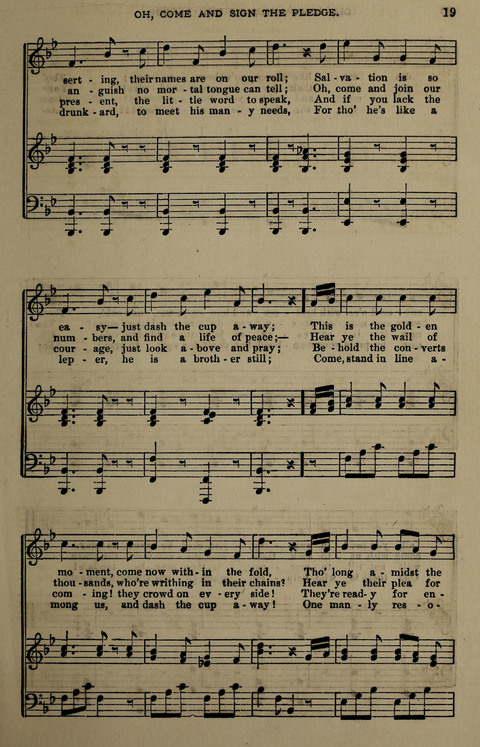 Temperance Song Herald: a collection of songs, choruses, hymns, and other pieces for the use of temperance meetings, lodges, and the home circle page 19