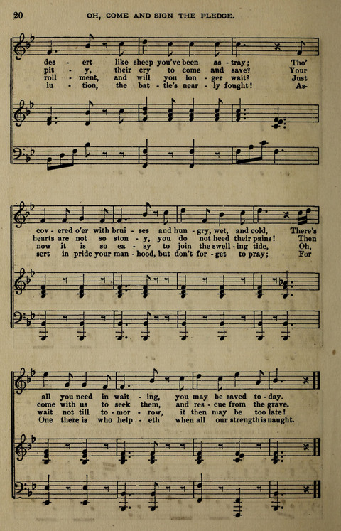 Temperance Song Herald: a collection of songs, choruses, hymns, and other pieces for the use of temperance meetings, lodges, and the home circle page 20