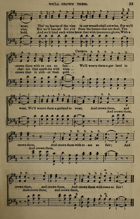 Temperance Song Herald: a collection of songs, choruses, hymns, and other pieces for the use of temperance meetings, lodges, and the home circle page 23