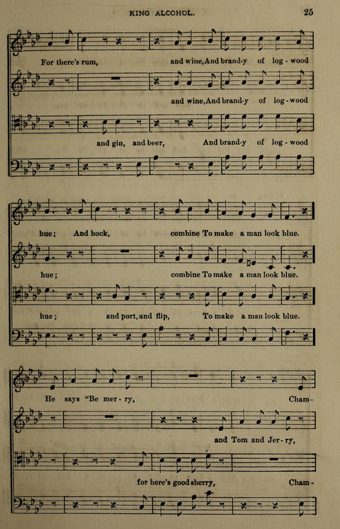 Temperance Song Herald: a collection of songs, choruses, hymns, and other pieces for the use of temperance meetings, lodges, and the home circle page 25