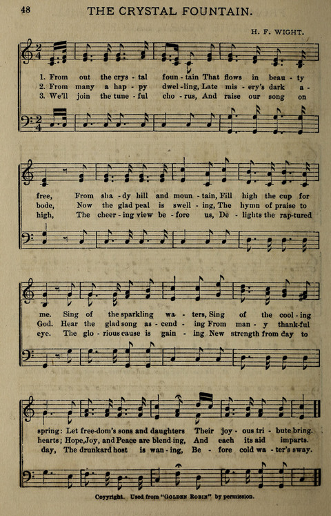 Temperance Song Herald: a collection of songs, choruses, hymns, and other pieces for the use of temperance meetings, lodges, and the home circle page 48