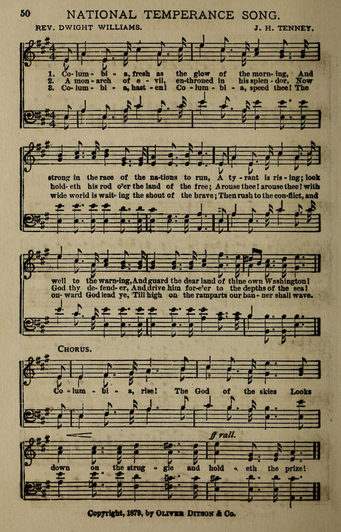 Temperance Song Herald: a collection of songs, choruses, hymns, and other pieces for the use of temperance meetings, lodges, and the home circle page 50