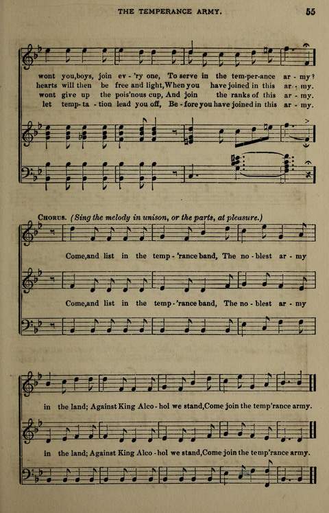 Temperance Song Herald: a collection of songs, choruses, hymns, and other pieces for the use of temperance meetings, lodges, and the home circle page 55