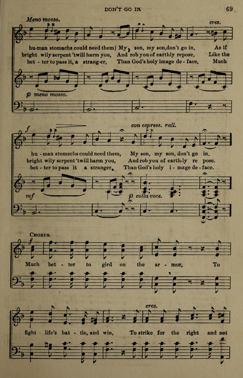 Temperance Song Herald: a collection of songs, choruses, hymns, and other pieces for the use of temperance meetings, lodges, and the home circle page 69