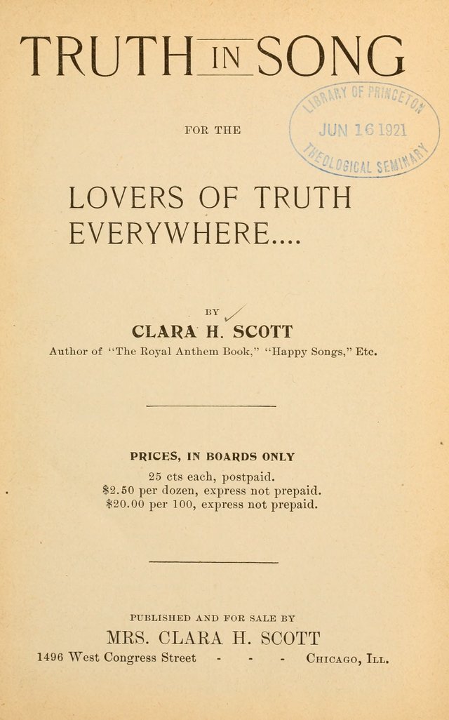 Truth in Song: for the Lovers of Truth Everywhere page viii