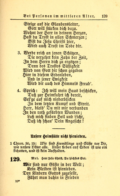 Der Tröster: oder Trost und Mahnung in Liedern und Betrachtungen bei der Trennung von den Unsrigen zum Gebracuh bei Leichenbegängnissen sowie auch im Familienkreise. page 141