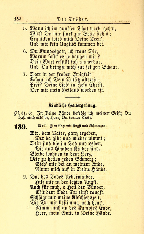 Der Tröster: oder Trost und Mahnung in Liedern und Betrachtungen bei der Trennung von den Unsrigen zum Gebracuh bei Leichenbegängnissen sowie auch im Familienkreise. page 154