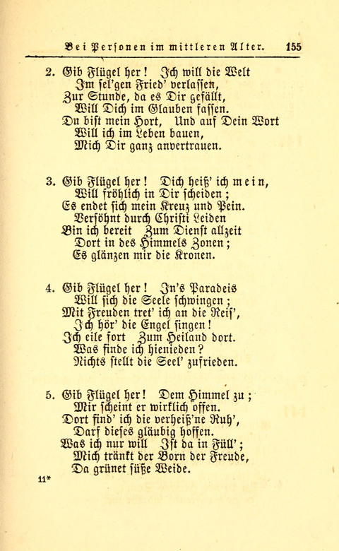 Der Tröster: oder Trost und Mahnung in Liedern und Betrachtungen bei der Trennung von den Unsrigen zum Gebracuh bei Leichenbegängnissen sowie auch im Familienkreise. page 157