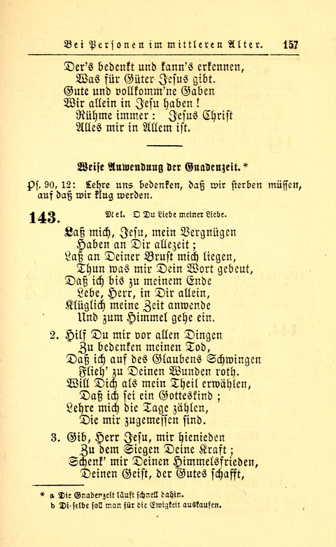 Der Tröster: oder Trost und Mahnung in Liedern und Betrachtungen bei der Trennung von den Unsrigen zum Gebracuh bei Leichenbegängnissen sowie auch im Familienkreise. page 159