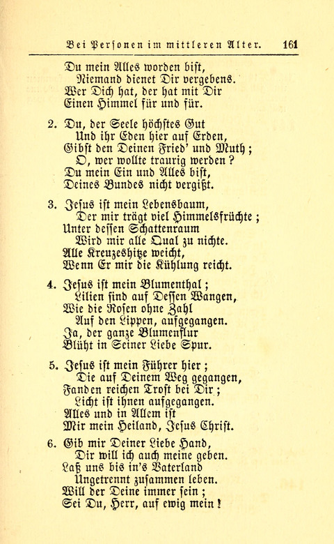 Der Tröster: oder Trost und Mahnung in Liedern und Betrachtungen bei der Trennung von den Unsrigen zum Gebracuh bei Leichenbegängnissen sowie auch im Familienkreise. page 163