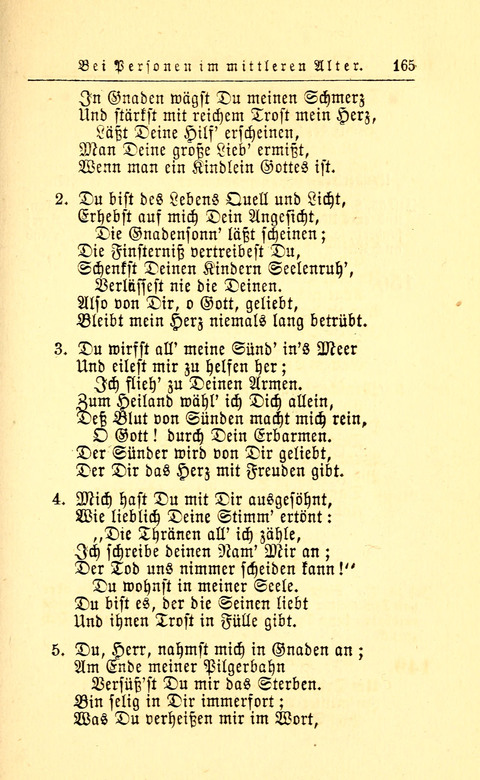 Der Tröster: oder Trost und Mahnung in Liedern und Betrachtungen bei der Trennung von den Unsrigen zum Gebracuh bei Leichenbegängnissen sowie auch im Familienkreise. page 167