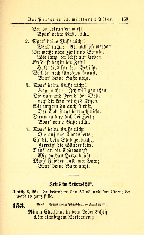 Der Tröster: oder Trost und Mahnung in Liedern und Betrachtungen bei der Trennung von den Unsrigen zum Gebracuh bei Leichenbegängnissen sowie auch im Familienkreise. page 171