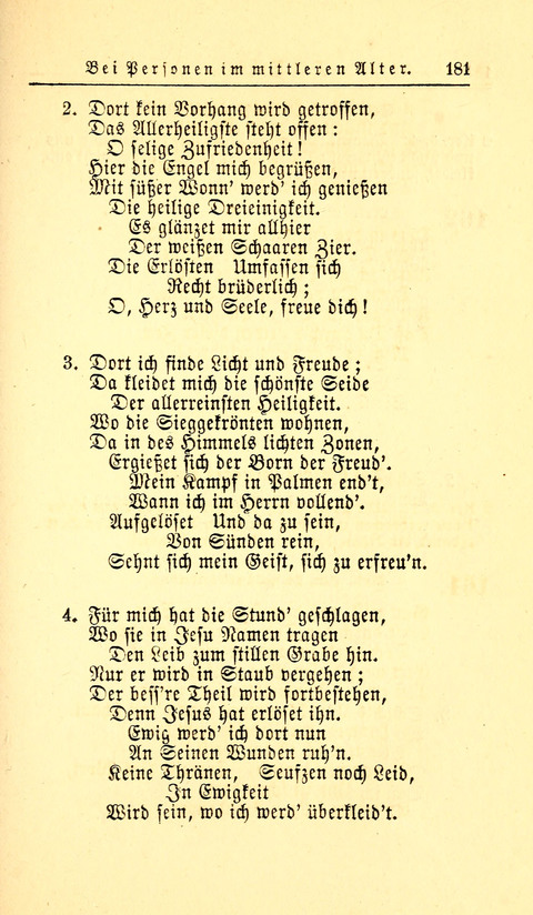 Der Tröster: oder Trost und Mahnung in Liedern und Betrachtungen bei der Trennung von den Unsrigen zum Gebracuh bei Leichenbegängnissen sowie auch im Familienkreise. page 183