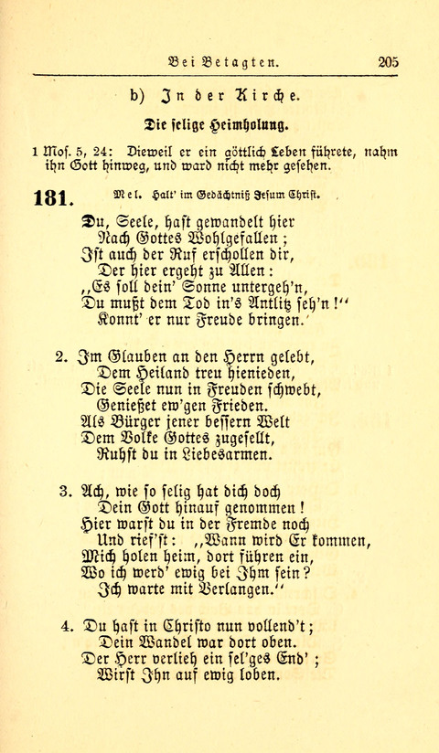 Der Tröster: oder Trost und Mahnung in Liedern und Betrachtungen bei der Trennung von den Unsrigen zum Gebracuh bei Leichenbegängnissen sowie auch im Familienkreise. page 207