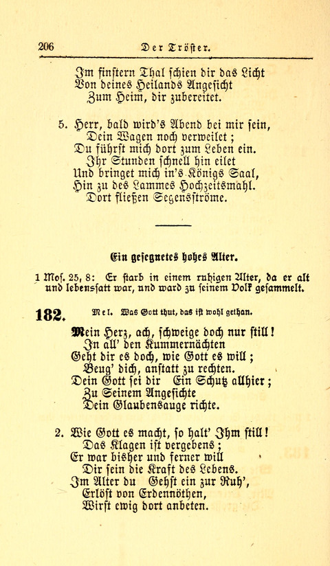 Der Tröster: oder Trost und Mahnung in Liedern und Betrachtungen bei der Trennung von den Unsrigen zum Gebracuh bei Leichenbegängnissen sowie auch im Familienkreise. page 208