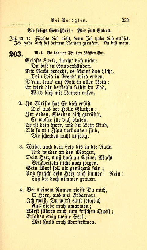 Der Tröster: oder Trost und Mahnung in Liedern und Betrachtungen bei der Trennung von den Unsrigen zum Gebracuh bei Leichenbegängnissen sowie auch im Familienkreise. page 235