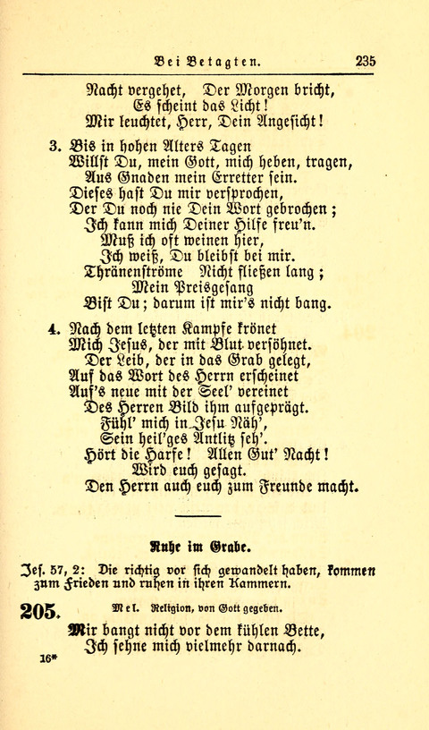 Der Tröster: oder Trost und Mahnung in Liedern und Betrachtungen bei der Trennung von den Unsrigen zum Gebracuh bei Leichenbegängnissen sowie auch im Familienkreise. page 237