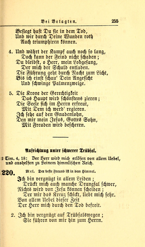 Der Tröster: oder Trost und Mahnung in Liedern und Betrachtungen bei der Trennung von den Unsrigen zum Gebracuh bei Leichenbegängnissen sowie auch im Familienkreise. page 257