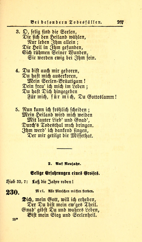 Der Tröster: oder Trost und Mahnung in Liedern und Betrachtungen bei der Trennung von den Unsrigen zum Gebracuh bei Leichenbegängnissen sowie auch im Familienkreise. page 269