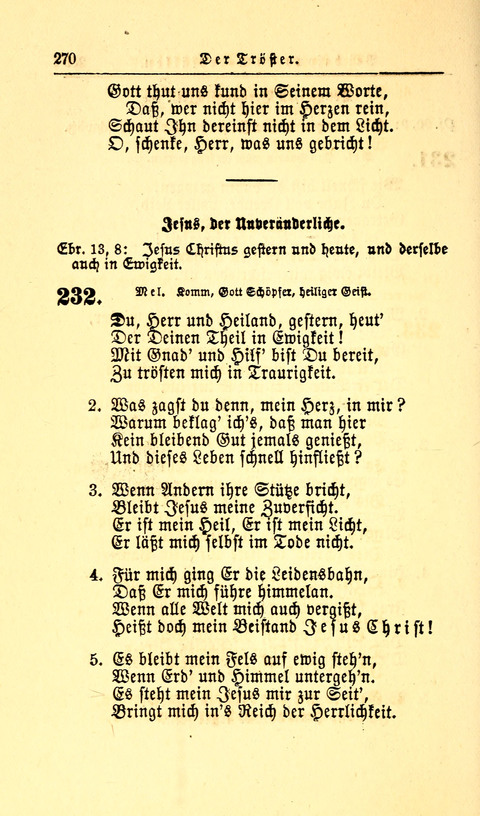 Der Tröster: oder Trost und Mahnung in Liedern und Betrachtungen bei der Trennung von den Unsrigen zum Gebracuh bei Leichenbegängnissen sowie auch im Familienkreise. page 272