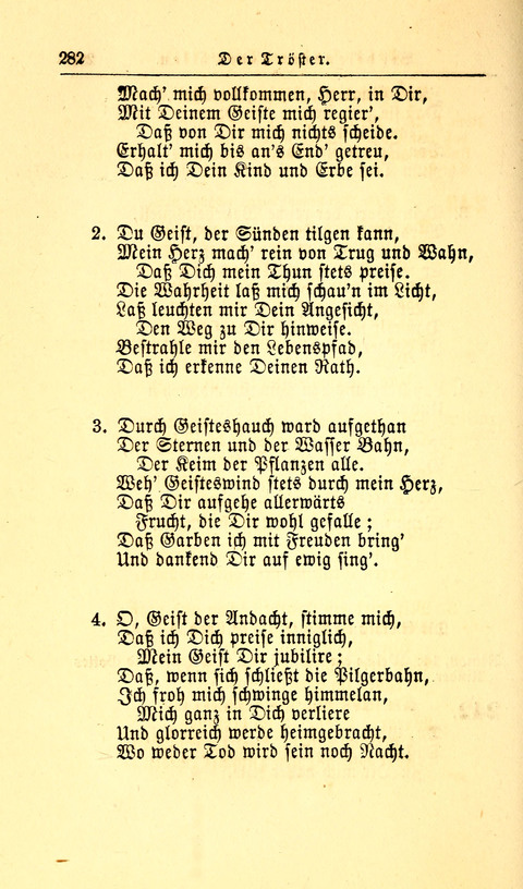 Der Tröster: oder Trost und Mahnung in Liedern und Betrachtungen bei der Trennung von den Unsrigen zum Gebracuh bei Leichenbegängnissen sowie auch im Familienkreise. page 284