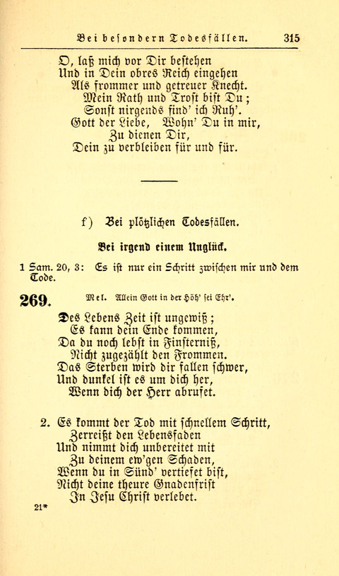 Der Tröster: oder Trost und Mahnung in Liedern und Betrachtungen bei der Trennung von den Unsrigen zum Gebracuh bei Leichenbegängnissen sowie auch im Familienkreise. page 317