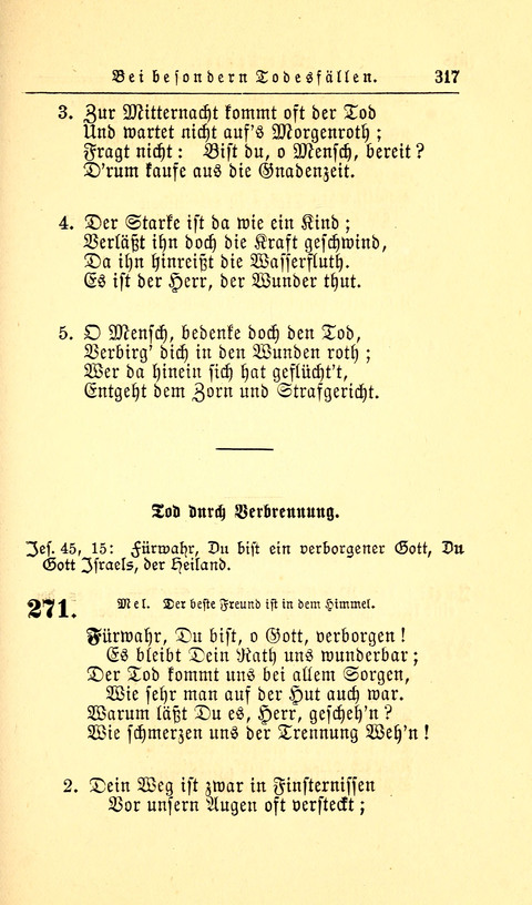 Der Tröster: oder Trost und Mahnung in Liedern und Betrachtungen bei der Trennung von den Unsrigen zum Gebracuh bei Leichenbegängnissen sowie auch im Familienkreise. page 319