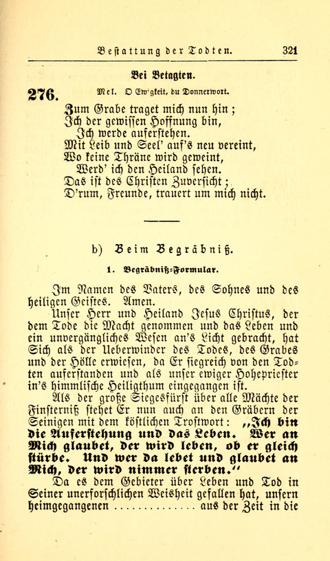 Der Tröster: oder Trost und Mahnung in Liedern und Betrachtungen bei der Trennung von den Unsrigen zum Gebracuh bei Leichenbegängnissen sowie auch im Familienkreise. page 323