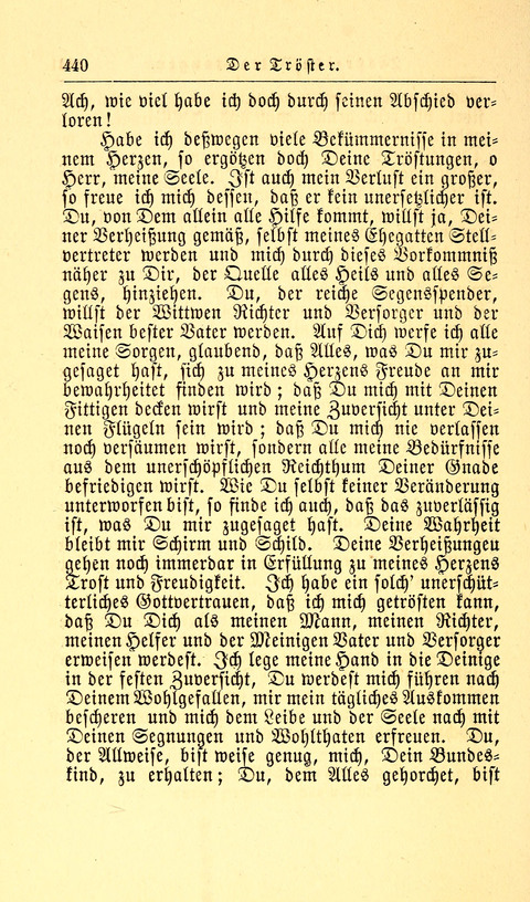 Der Tröster: oder Trost und Mahnung in Liedern und Betrachtungen bei der Trennung von den Unsrigen zum Gebracuh bei Leichenbegängnissen sowie auch im Familienkreise. page 442