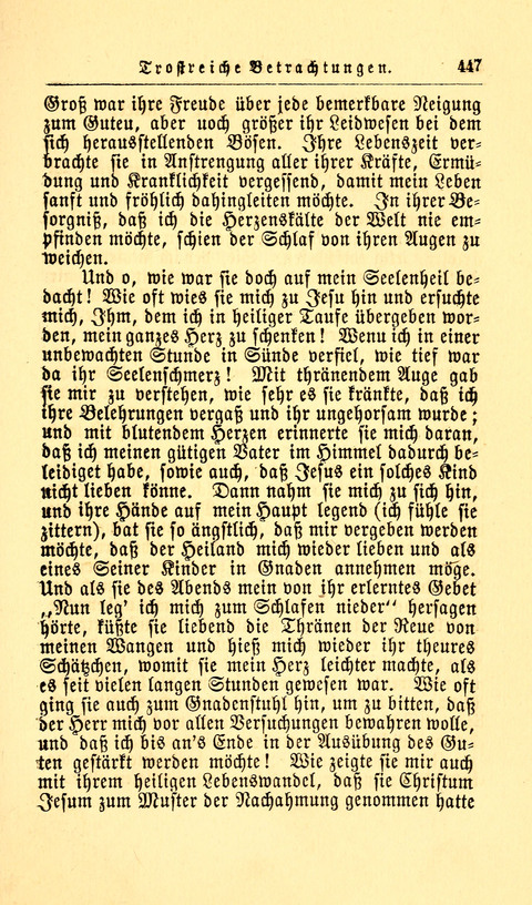 Der Tröster: oder Trost und Mahnung in Liedern und Betrachtungen bei der Trennung von den Unsrigen zum Gebracuh bei Leichenbegängnissen sowie auch im Familienkreise. page 449