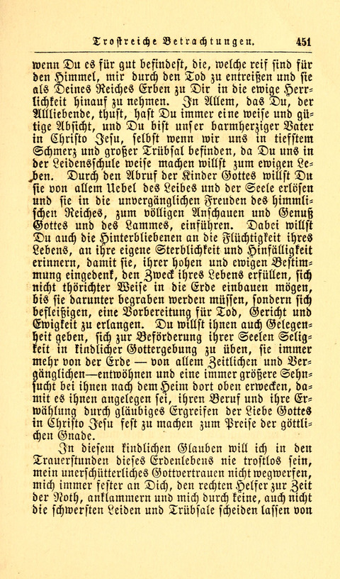 Der Tröster: oder Trost und Mahnung in Liedern und Betrachtungen bei der Trennung von den Unsrigen zum Gebracuh bei Leichenbegängnissen sowie auch im Familienkreise. page 453