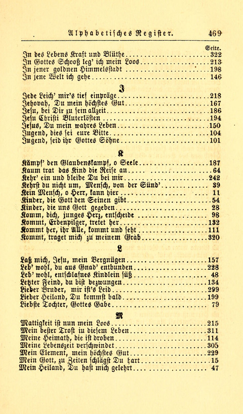 Der Tröster: oder Trost und Mahnung in Liedern und Betrachtungen bei der Trennung von den Unsrigen zum Gebracuh bei Leichenbegängnissen sowie auch im Familienkreise. page 471