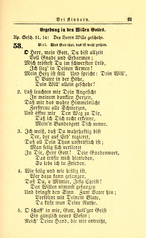 Der Tröster: oder Trost und Mahnung in Liedern und Betrachtungen bei der Trennung von den Unsrigen zum Gebracuh bei Leichenbegängnissen sowie auch im Familienkreise. page 61