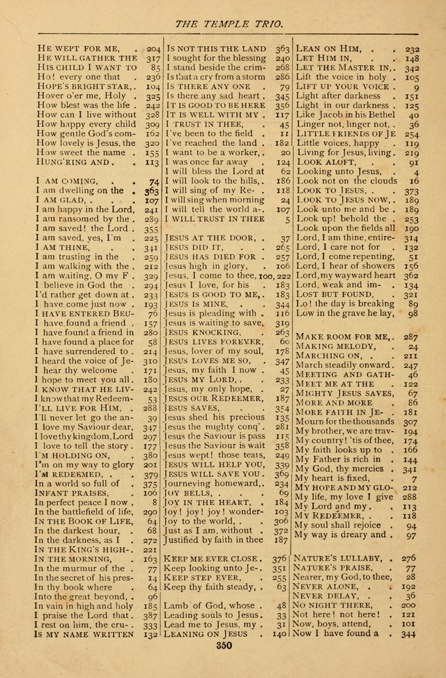 Temple Trio: comprising "On Joyful Wing", "Melodious Sonnets" and "Precious Hymns" page 350