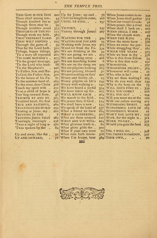 Temple Trio: comprising "On Joyful Wing", "Melodious Sonnets" and "Precious Hymns" page 352