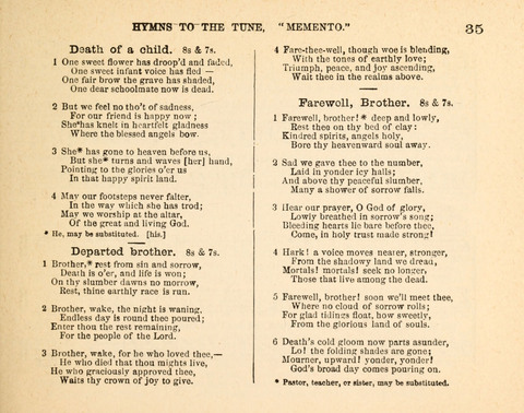 Twilight Zephyrs: a new collection of hymns and tunes for Sunday schools, missionary meetings, anniversaries, temperance meetings and the social circle page 35