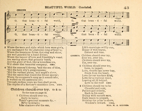 Twilight Zephyrs: a new collection of hymns and tunes for Sunday schools, missionary meetings, anniversaries, temperance meetings and the social circle page 43